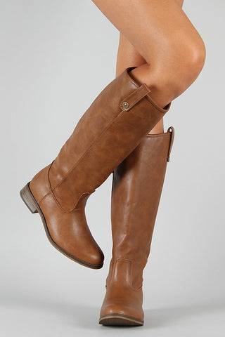 Breckelle Round Toe Riding Knee High Boot