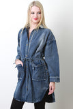 Snap Button Denim Coat