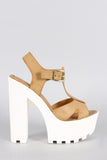 Soda Two Tone Lug Sole Platform Heel