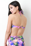 Tropical Print Bandeau Top