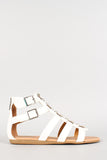 Dollhouse Pyramid Studded Gladiator Open Toe Flat Sandal