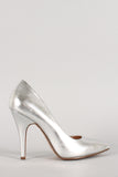 Delicious Metallic Pointy Toe Dorsay Pump