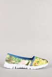 Misbehave Watercolor Painting Round Toe Loafer Flat