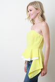 Coattail Strapless Top