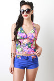 Tropical Halter Tankini Set