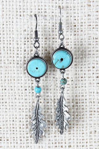 Turquoise Gong Earrings