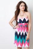 Chevron Strapless Dress