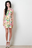 Box Pleat Floral Dress