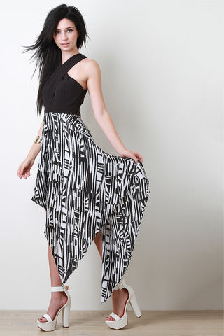 Crossing Graphic Maxi Dress