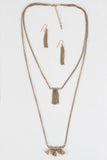 Triangular Wedges Layered Necklace