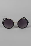 Matte Reinforced Round Sunglasses