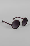 Matte Reinforced Round Sunglasses