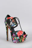 Liliana Floral Lucite Platform Heel