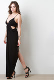 Side Cutout Drape Maxi Dress