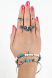 Stone Arrow Bracelets and Rings Set