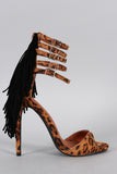 Privileged Leopard Fringe Stiletto Heel