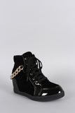 Street Style Rear Chain High Top Sneaker