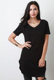 V Neck Short Sleeve Top