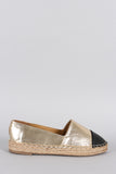 Dollhouse Metallic Toe Cap Espadrille Flat