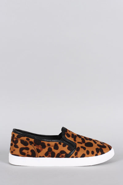 Bamboo Leopard Slip On Sneaker