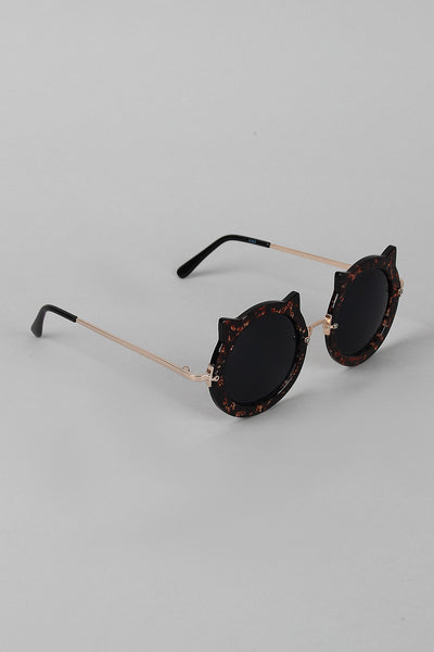 Cat Ears Round Sunglasses