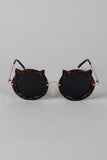 Cat Ears Round Sunglasses