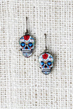 Rose Sugar Skull Earrings