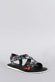 Bamboo Strappy Graffiti Sandal