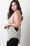 Plus Size Dream Twisted Open Back Tank Top