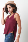 Sleeveless Knit High-Low Top