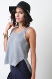 Sleeveless Knit High-Low Top