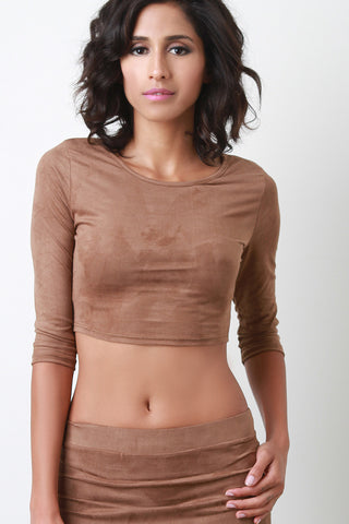 Suede Crop Top