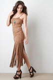 Suede Long Fringe Dress