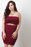 Plus Size Keyhole Midsection Tube Dress