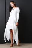 Long Sleeve Sharkbite Maxi Dress