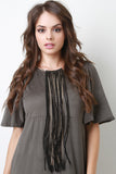 Hoop Collar Long Fringe Necklace