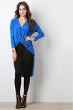 Surplice Long Sleeve High-Low Top