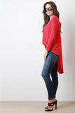 Surplice Long Sleeve High-Low Top