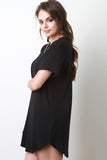 Cuff Sleeve Tee Dress