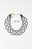 Tube Chain Lattice Statement Necklace