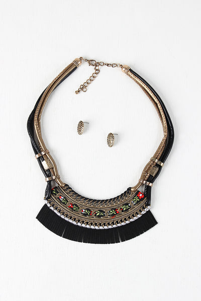 River Tribe Woven Plate Necklace