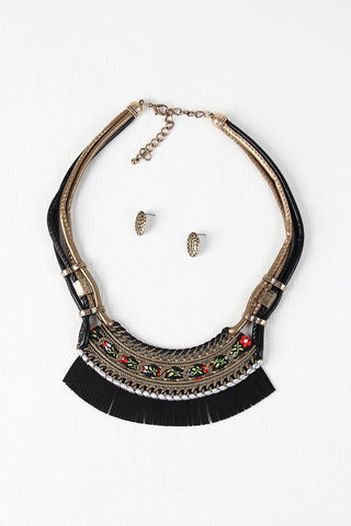 River Tribe Woven Plate Necklace