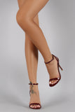 Wild Diva Lounge Criss Cross Ankle Strap Open Toe Heel