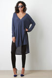 Longline Button-up Cardigan Top