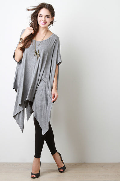 Short Sleeve Poncho Top