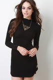 Long Sleeve Round Hem Dress