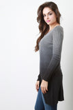 Ombre Knit Open Front Top