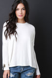 Casual Long Sleeves Dolman Trapeze Top