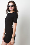 Short Sleeve Round Hem Dress