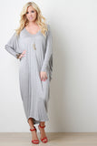 Keyhole Draping Maxi Dress